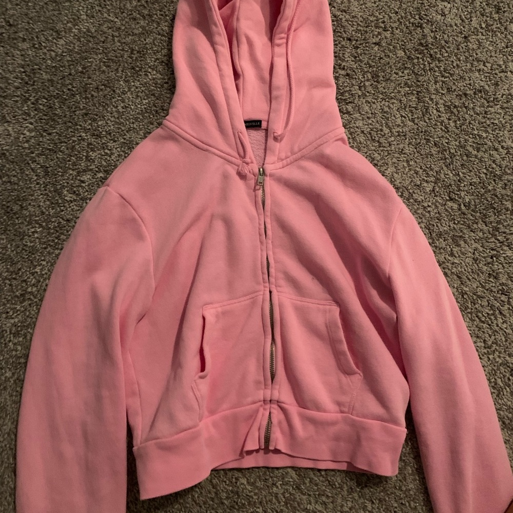 Brandy melville cropped zip up